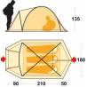 Tenda Ferrino SKYLINE 3  FIBERGLASS / ALU