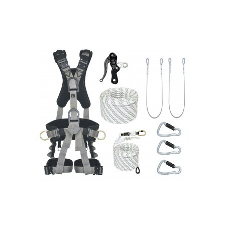 Kit imbracatura Kratos safety n°2 per corda doppia discesa