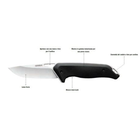 Coltello chiudibile Gerber MOMENT TASCABILE CON FODERO