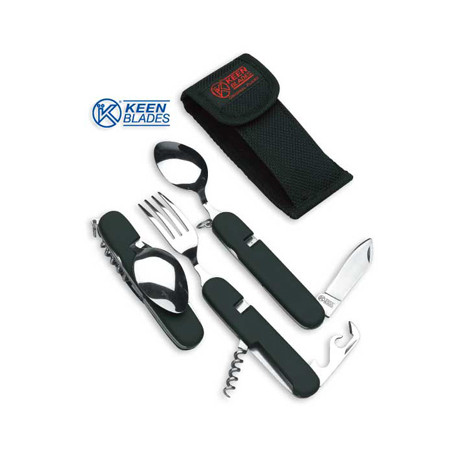 Set posate Keen Blades MULTIUSO PIC NIC CON FODERO
