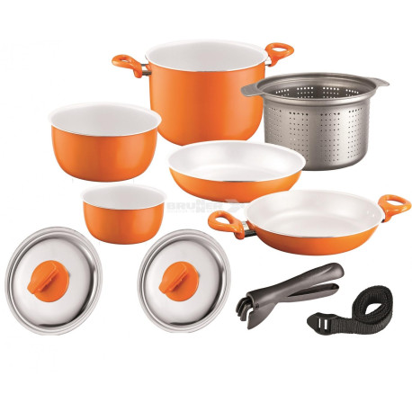 Set popote in alluminio Brunner MANDARINA 9+1