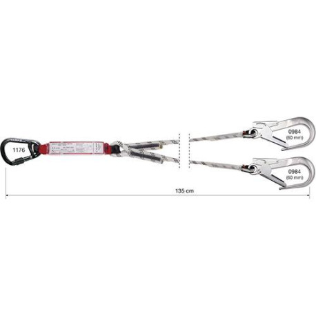Assorbitore di energia in corda Camp LIMITED LANYARDS+1176+2x098