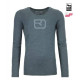 185 MERINO PIXEL LOGO LS W Sottomaglia m/l Donna
