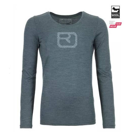 185 MERINO PIXEL LOGO LS W Sottomaglia m/l Donna