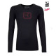 185 MERINO PIXEL LOGO LS W Sottomaglia m/l Donna