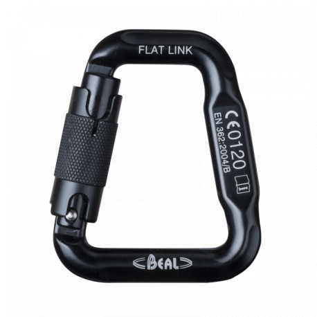 FLAT LINK BLACK - Moschettone simmetrico trapezoidale in alluminio