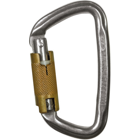 D-SHAPE S-STEEL TG - Moschettone in acciaio con ghiera triplex