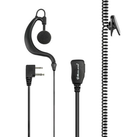 Auricolare con PTT standard 2Pin L Midland A21M
