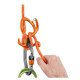 PIRANA GUIDE Discensore con sistema frenante modulabile con rimando e gola di bloccaggio per il torrentismo