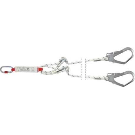 SHOCK ABSORBER ROPE ADJUSTABLE DOUBLE + 0981 + 2X2017 145-200 CM - Assorbitore di energia