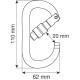 OVAL XL LOCK BLACK - Moschettone ovale in lega d'alluminio