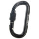 OVAL XL LOCK BLACK - Moschettone ovale in lega d'alluminio