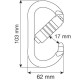 OVAL PLUS 3LOCK - Moschettone ovale in acciaio