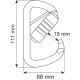 D PLUS 3LOCK PIN - Moschettone in acciaio ad alta resistenza