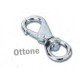 Moschettone in ottone cromato Trem CON ANELLO GIREVOLE