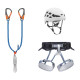 KIT VIA FERRATA EASHOOK  Kit da via ferrata composto da un cordino SCORPIO EASHOOK, un’imbracatura CORAX e un casco BOREO