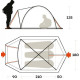 TENDA SKYLINE 3 FIBERGLASS Tenda da Escursionismo e Trekking