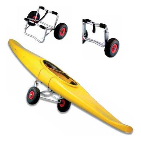 Carrello pieghevole porta canoa Trem RUOTE PNEUMATICHE