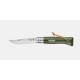 Coltello chiudibile Opinel N.08  INOX VERDE/BLU C/LACCETTO