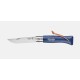 Coltello chiudibile Opinel N.08  INOX VERDE/BLU C/LACCETTO