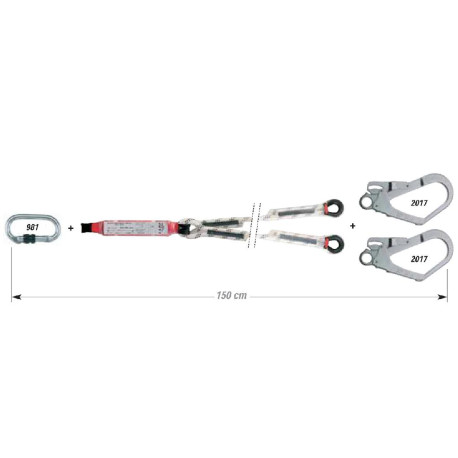 Assorbitore di energia in corda Camp LIMITED LANYARDS+981+2x2017